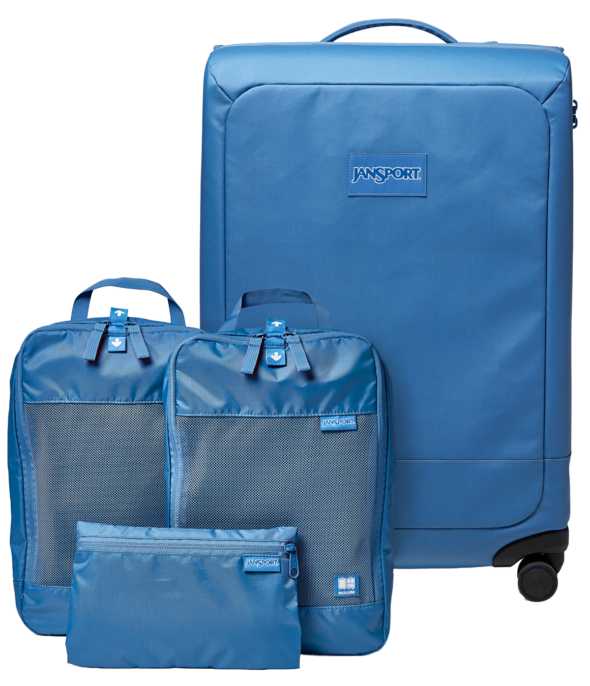 26" Checked Luggage Packing Cubes Elemental Blue Set